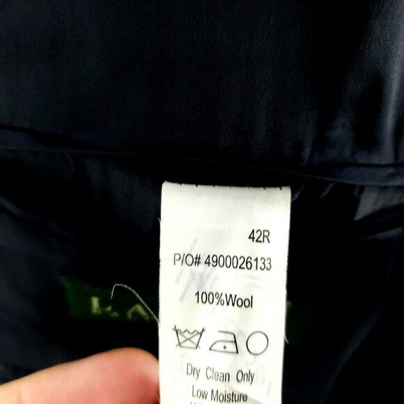 Lauren Ralph Lauren Wool 2 Button Blazer 40R Or Slim Fit 42R Blue - Picture 8 of 10